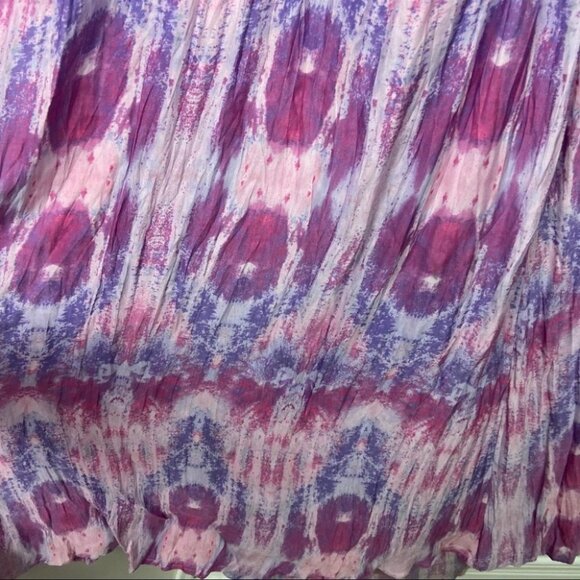 LoveShackFancy Tie Dye Maxi Dress Pink Purple Halter Size 2 Jellyfish Bohemian - Picture 7 of 12